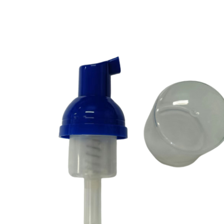 blue foam pump with clear cap